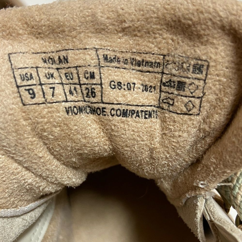 Vionic Nolan Hiking Suede Ankle Boots in Tan and Cream Size 9 US - Picture 6 of 10